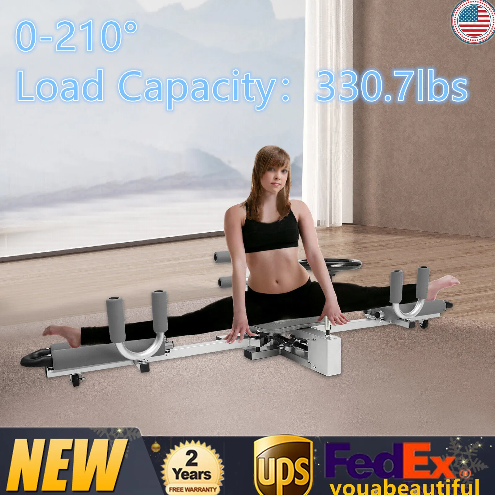 

Leg Stretcher, 330LBS Leg Stretch Machine, Equipment Splits Machine, Leg Stretching Machine for Home Gym