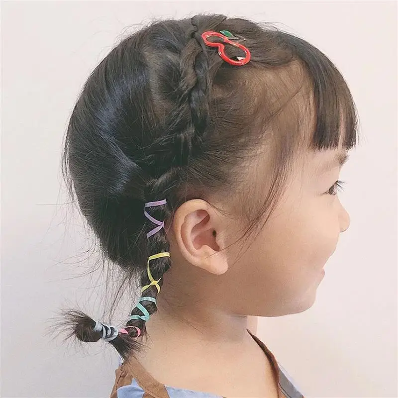 1000Pcs/ Colorful Disposable Hair Bands DIY Bracelets Scrunchie Girls Elastic Rubber Band Ponytail Holder Hair DIY Accessories