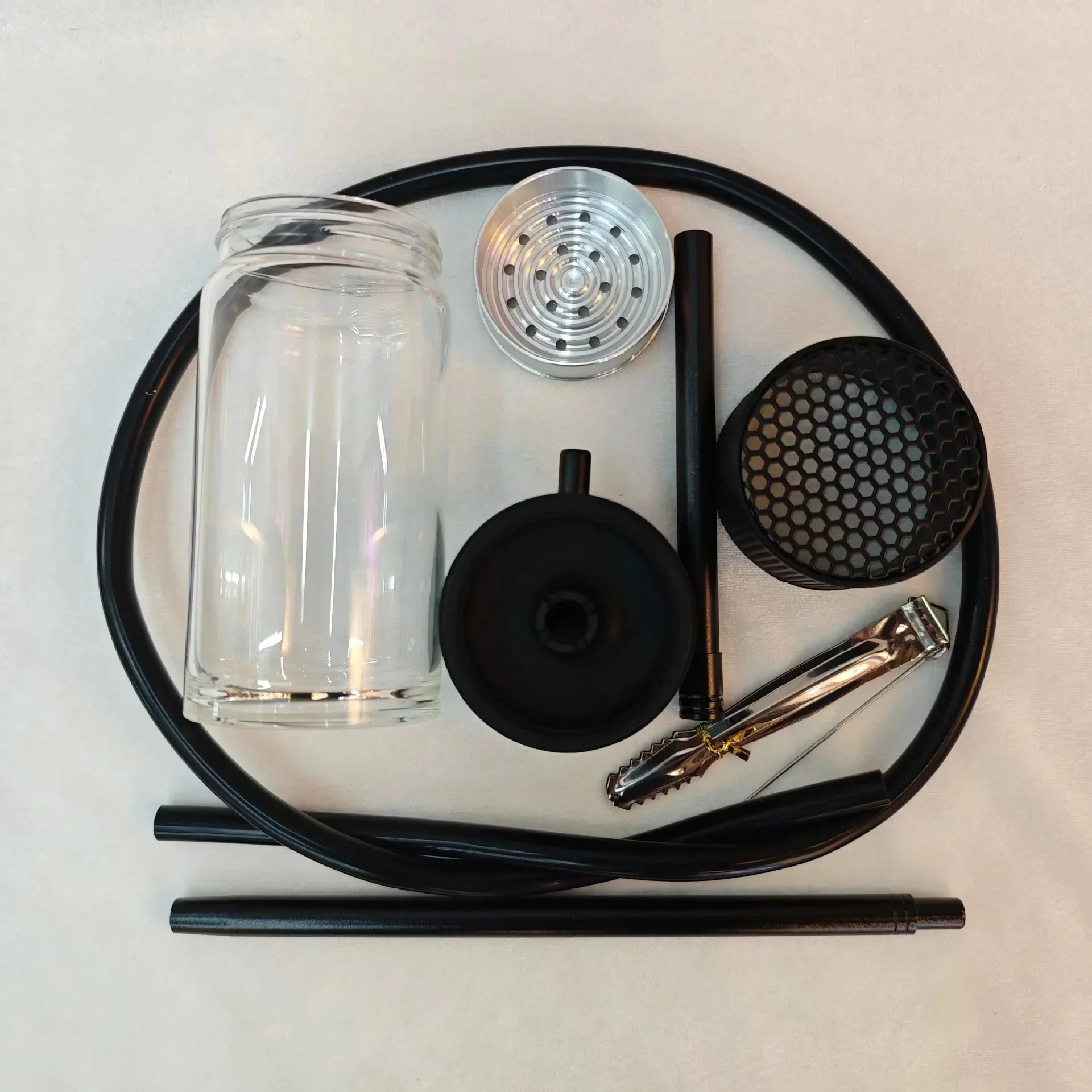 DONIRT جودة عالية أنابيب الشيشة التدخين الزجاج الشيشة مجموعة مع وعاء تشيتشا خرطوم المحمولة الدخان اكسسوارات هدايا للمنزل سيارة