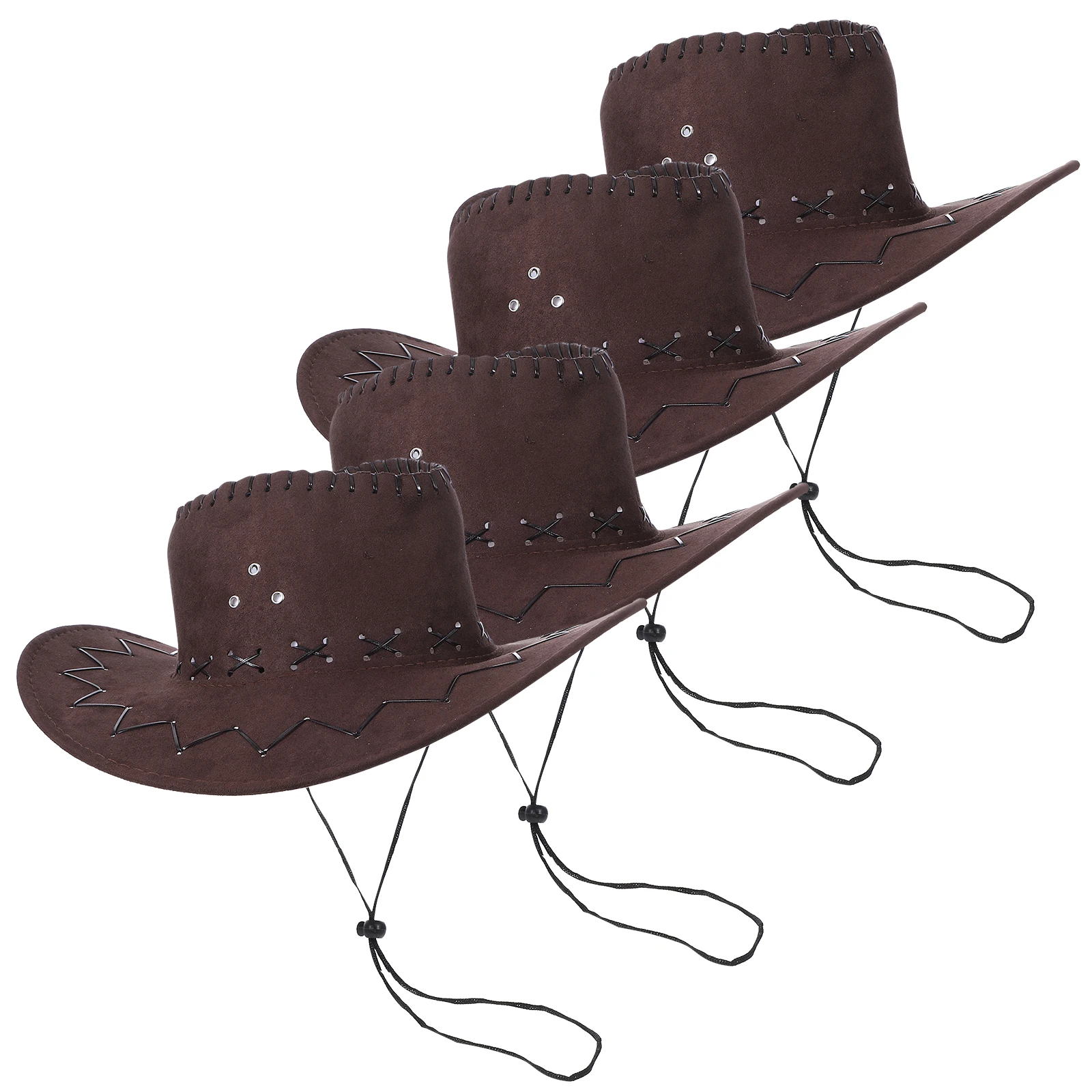 

4pcs Kids Cowboy Hat Children Cowgirl Hats for Kids Party Accessories Dress up Costume Western Style Fits Most Children Girls