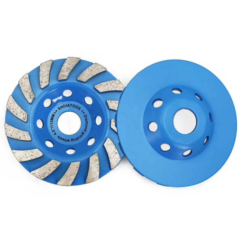 100/115/125mm Sintered Diamond Turbo Cup Grinding Wheel Concrete Grinding Disc for Angle Grinder