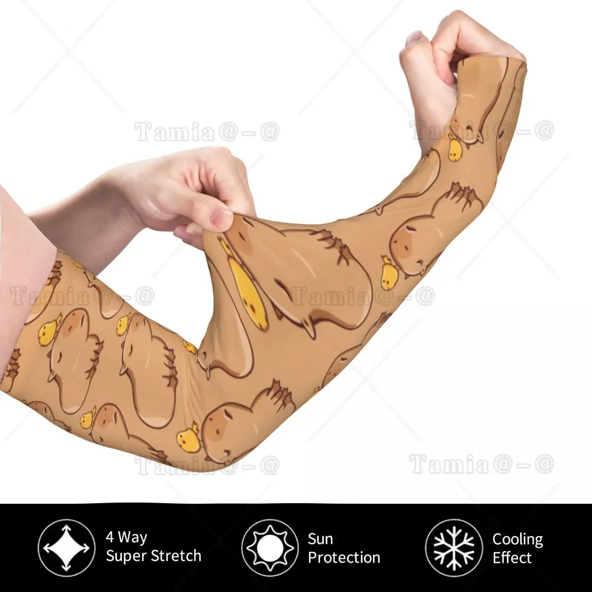 مخصص كابيبارا والطيور التبريد أكمام أذرع تبريد للرجال النساء ركوب الدراجات الصيد الوشم التستر