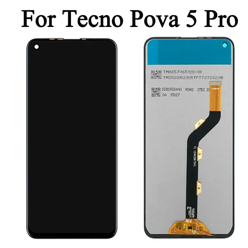 LH7n LH8n 100% New Premium Lcd For Tecno Pova 5 Display Touch Screen Digitizer Panel Assembly For Pova 5 Pro Screen Replacement