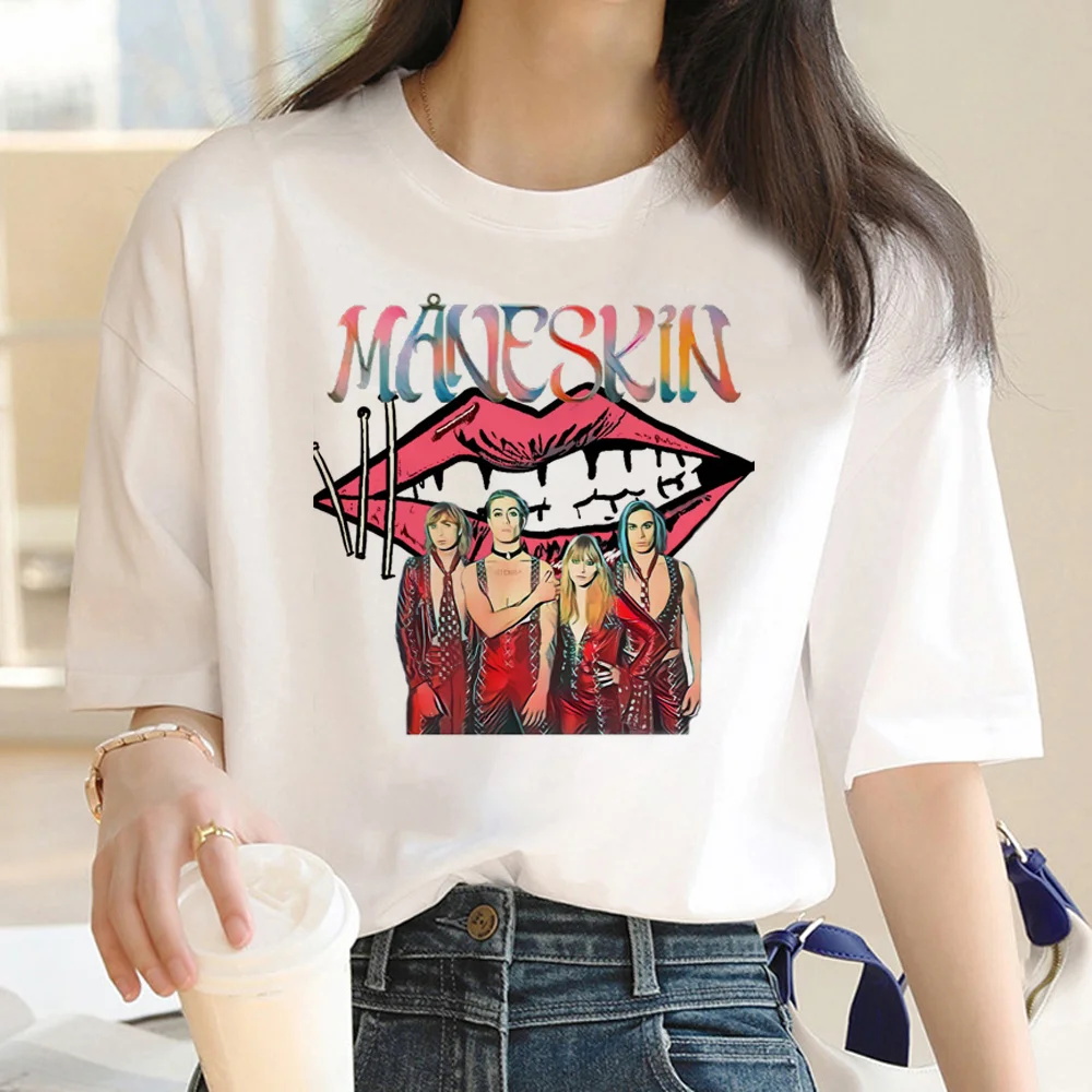 Maneskin t-shirts women graphic top female manga clothes