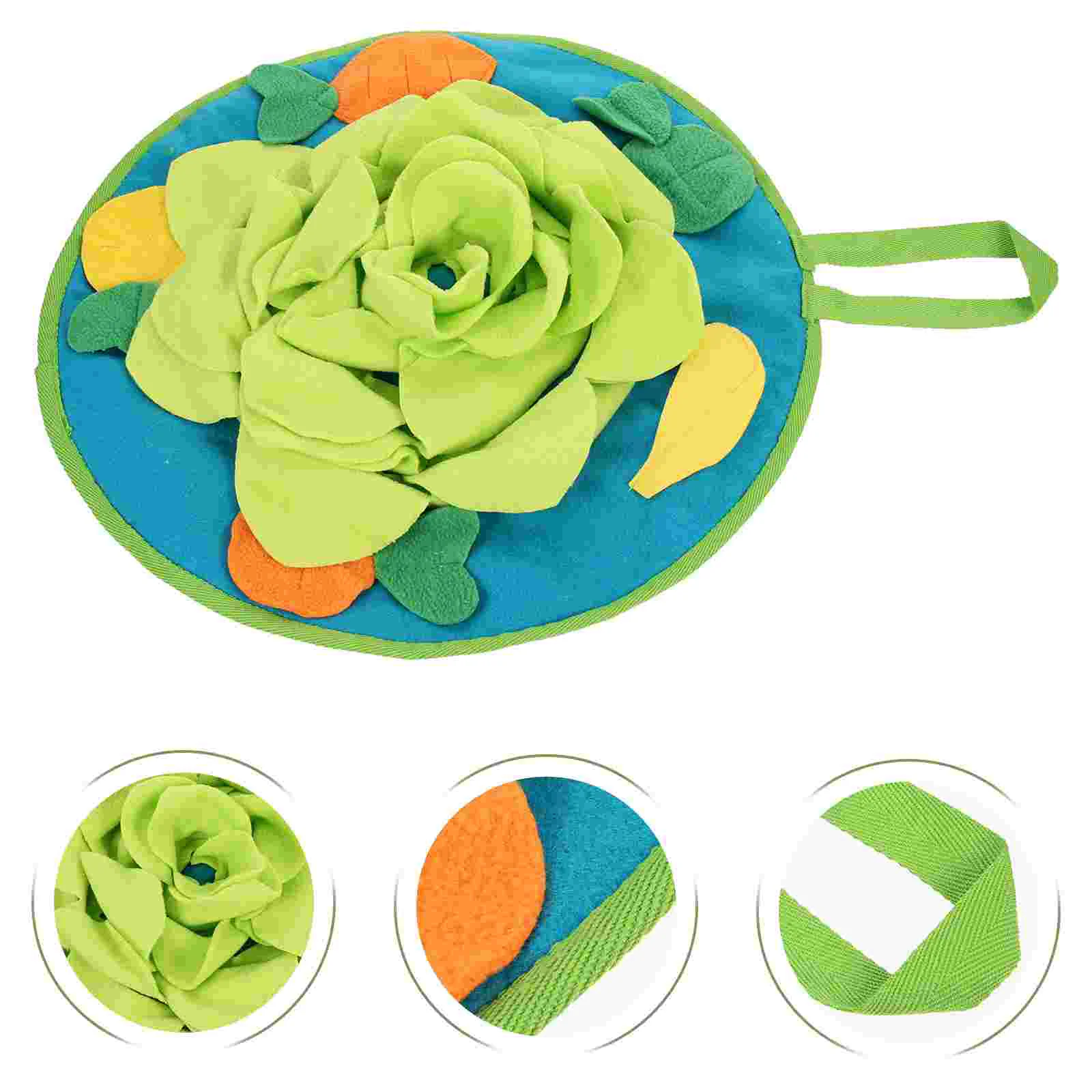 Rabbit Sniffing Pad Pet Feeding Cushion Toys Dispenser Treat Snuffle Mat Small Foraging Velvet