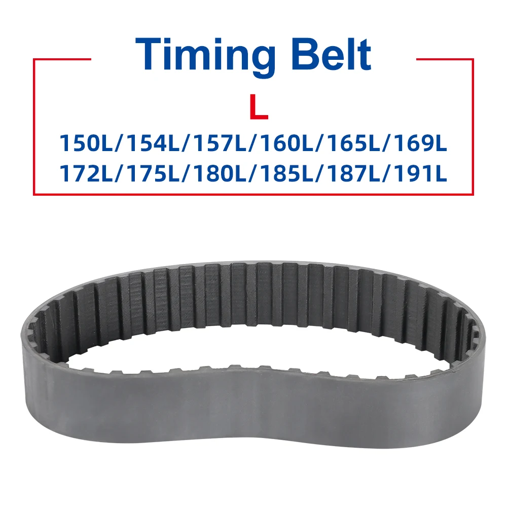 

Pulley Belt L-150/154/157/160/165/169/172/175/180/185/187/191 Trapezoid Teeth Pitch 9.525 Rubber Belt Width 12.7/20/25/30/38mm