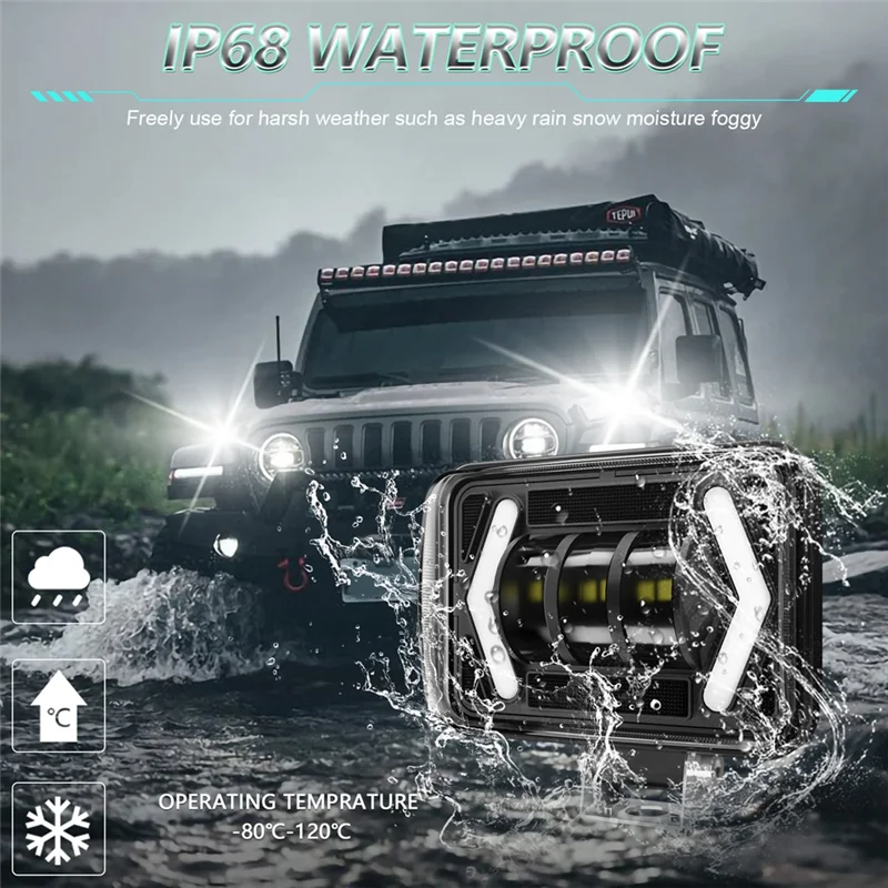 

Reliable-4.5 Inch LED Light Pods Offroad LED Driving Light 80W 8000LM Spot Light Turn Signal Light Work Light For Truck ATV UTV