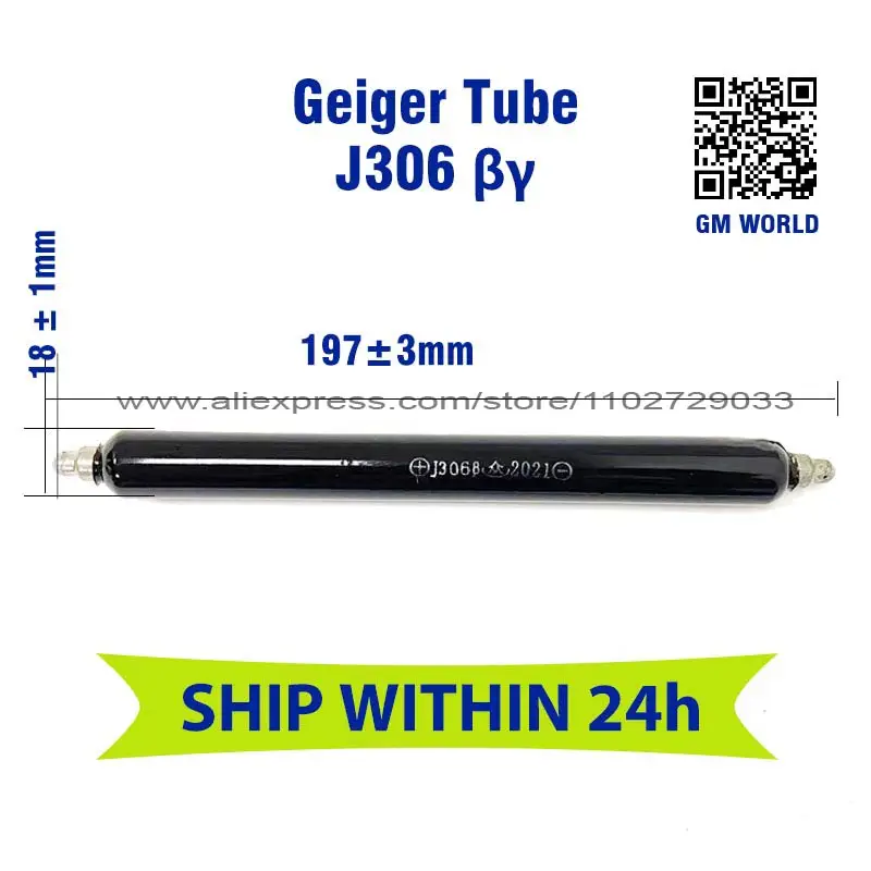 J306 high sensitivity GM tube Geiger Muller tube use for Geiger counter sensor J306 geiger tube