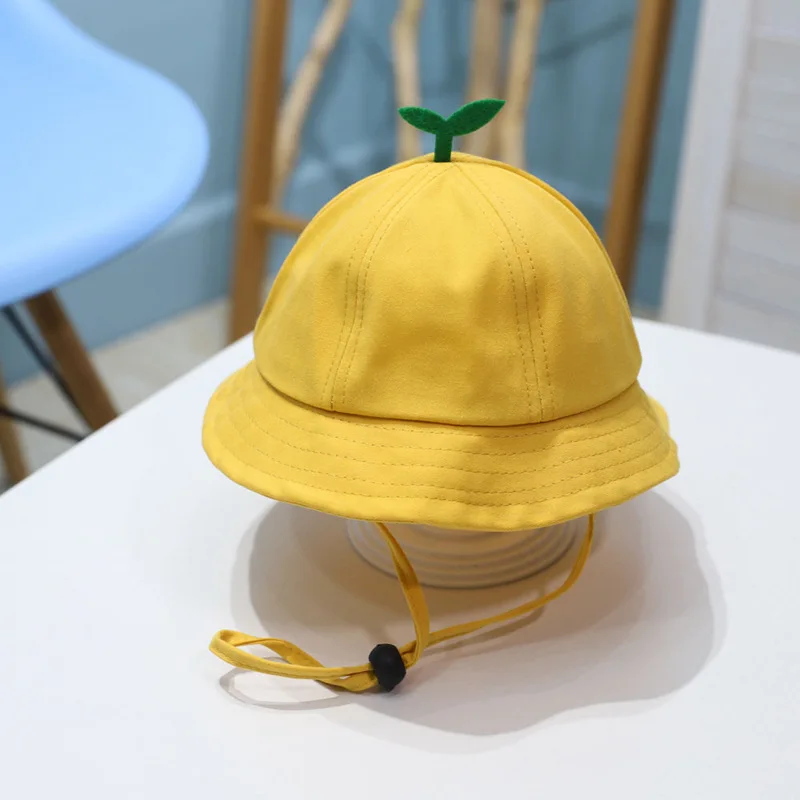 3-8 Years Old Children\'s Hats Summer Boys and Girls Sun Protection Small Yellow Hat Baby Sun Hat Thin Fisherman Hat