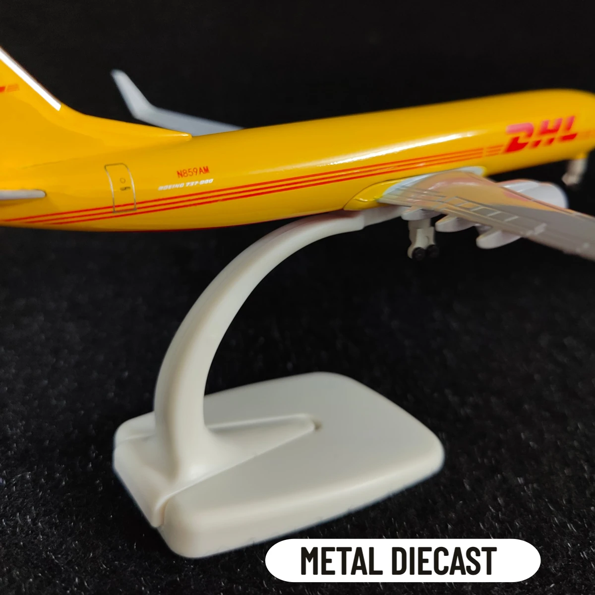 1:250 Metal Aircraft Model Replica DHL Cargo Transporter Airplane Scale Miniature Art Decor Diecast Aviation Collectible Toy