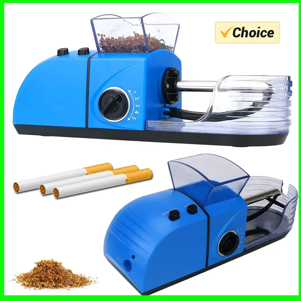 

100-240V Electric Automatic Cigarette Roller Tobacco Rolling Injector 78mm DIY Smoking Tool Smoking Accessories EU / US Plug