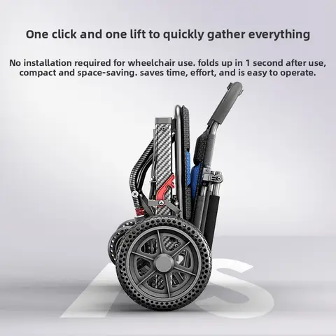 Lightweight, foldable, small wheelchair, specially designed for the elderly, portable aluminum alloy airplane wheelchair