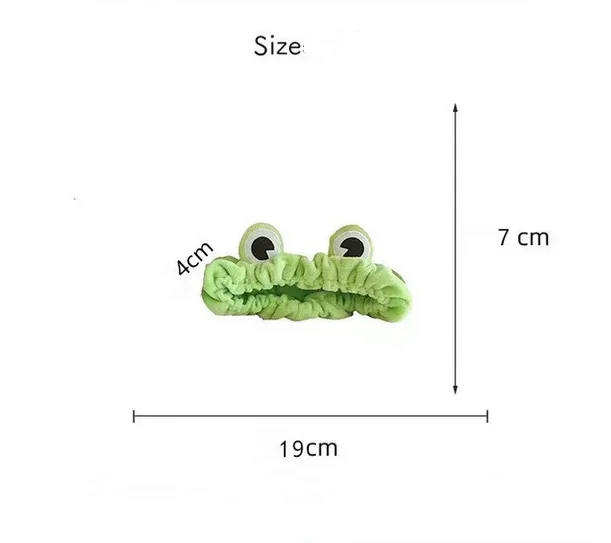 Kawaii Frog Head Band Cute Makeup Plush Elastic Headband for Girls Hair Accessories for Women Girls Kids Hair Accessories