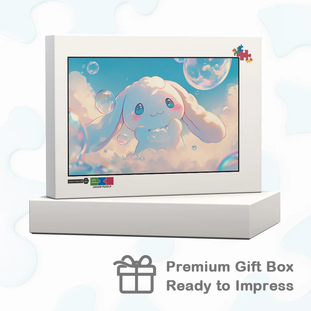 Puzzle Cinnamoroll Sanrio Kawaii Kreskówka Anime Gry Planszowe Śliczne Japońskie Ilustracje Duże Puzzle Zabawki Prezent