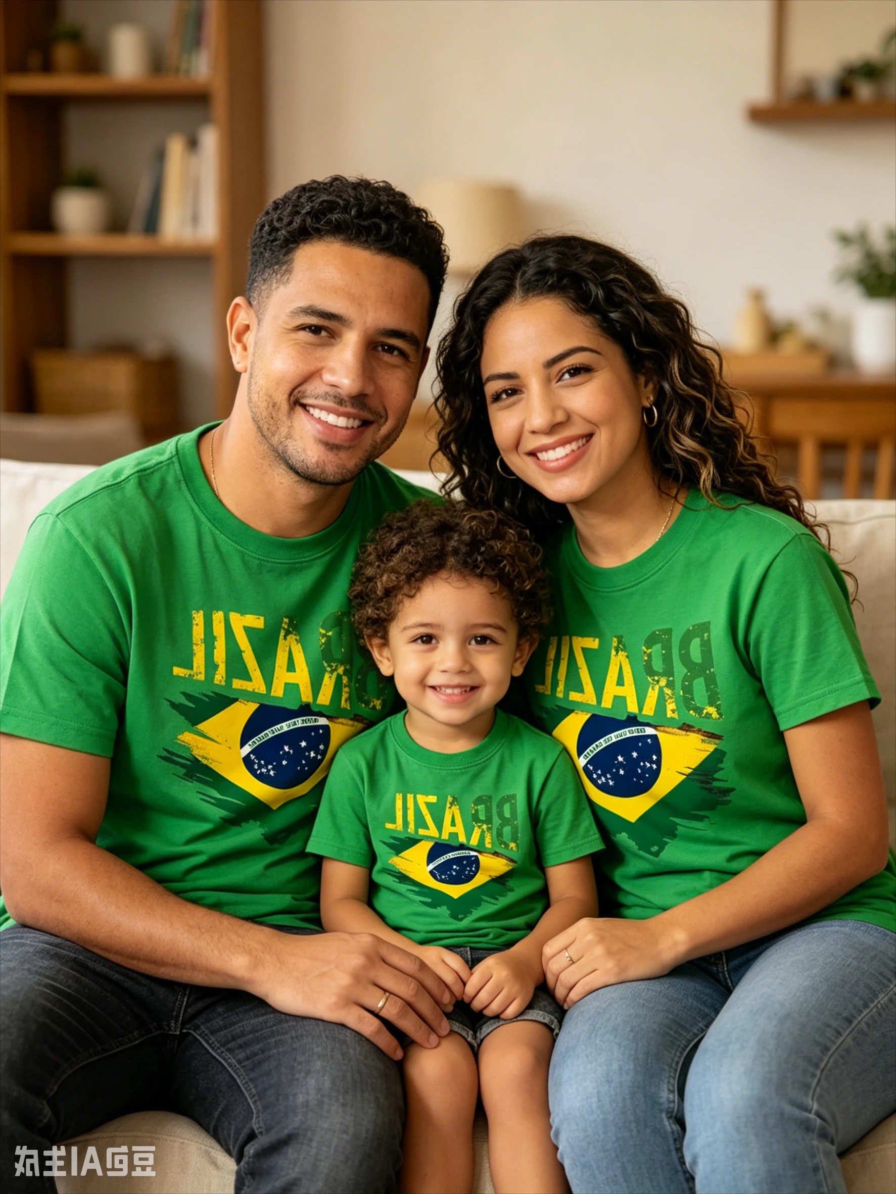 Brazil Style Flag Graphic Printed T-Shirt Brazilian Soccer Lover Casual Tops Tee Short Sleeve Quick Drying Wear Family Matching