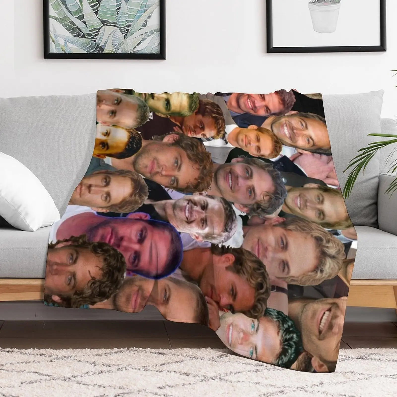Paul Walker Photo Collage Throw Blanket Cozy Home Blanket Gift for Christmas Holiday