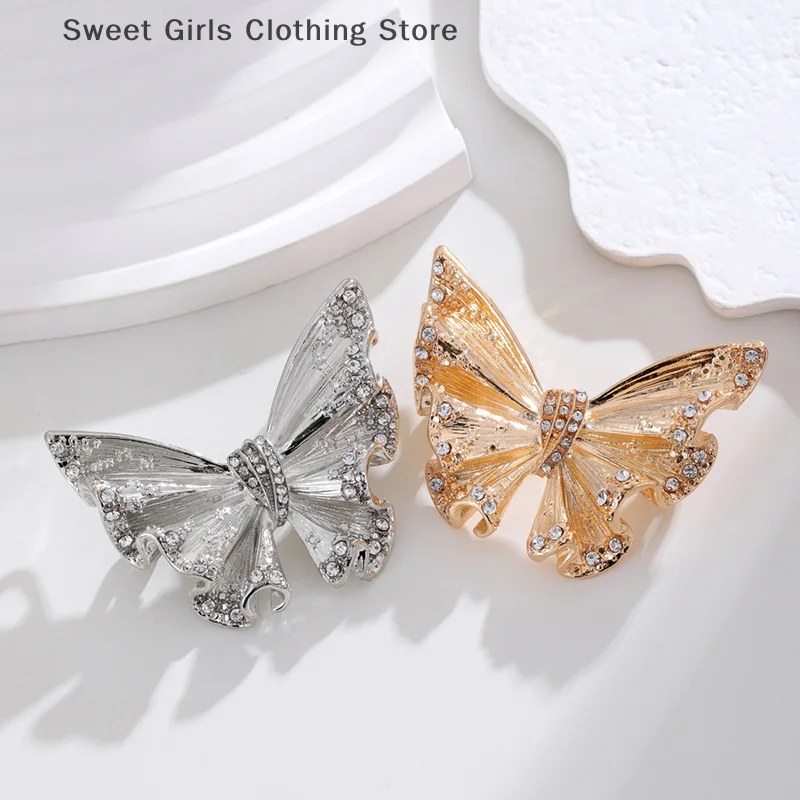 أنيقة سبائك المينا حجر الراين فراشة بروش شارة بدبوس للنساء الفتيات دعوى معطف الديكور موضة الملابس والمجوهرات الهدايا