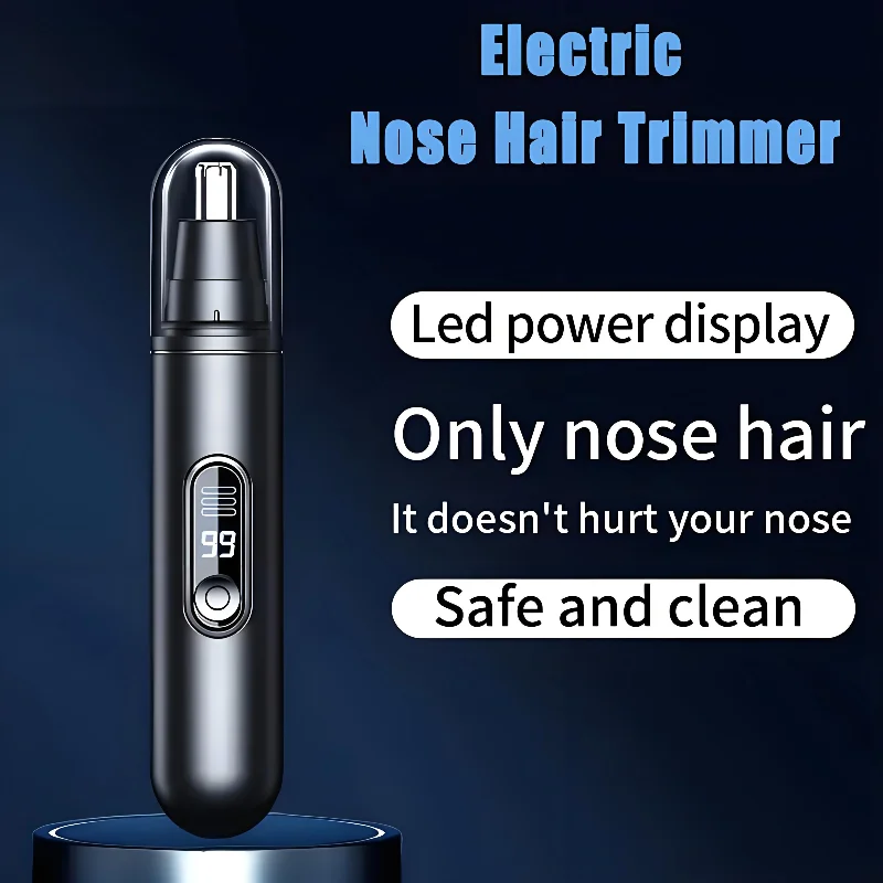 

Электрический триммер для волос в носу Xiaomi, мужской перезаряжаемый триммер для волос в носу, цифровой дисплей, безболезненное удаление волос, ремонт волос в носу