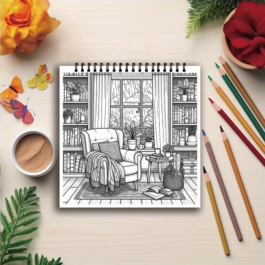 Buku Mewarnai 7.87x 7.87 inci 32 halaman buku mewarnai mobil - cocok untuk menenangkan, hadiah pesta liburan, hadiah ideal untuk keluarga