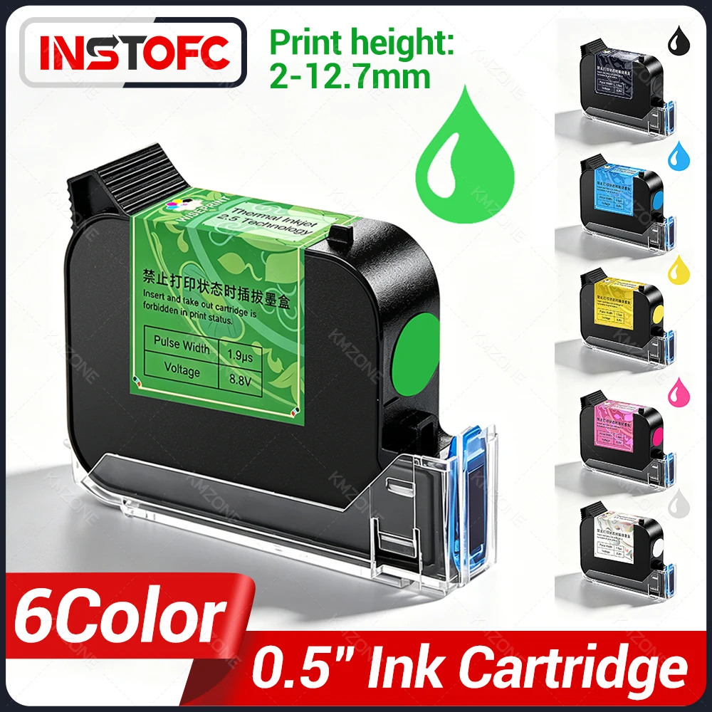 127mm-handheld-inkjet-printer-ink-cartridge-6-colors-quick-drying-fast-dry-black-solvent-based-cartridge-for-no-encrypted-print