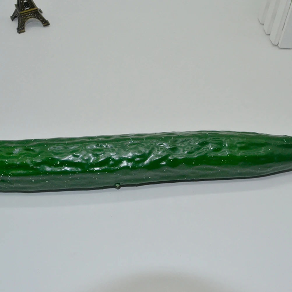 

2 Pcs Simulation Cucumber Imitation Photo Props Fake Fruit Vegetable Artificial Realistic