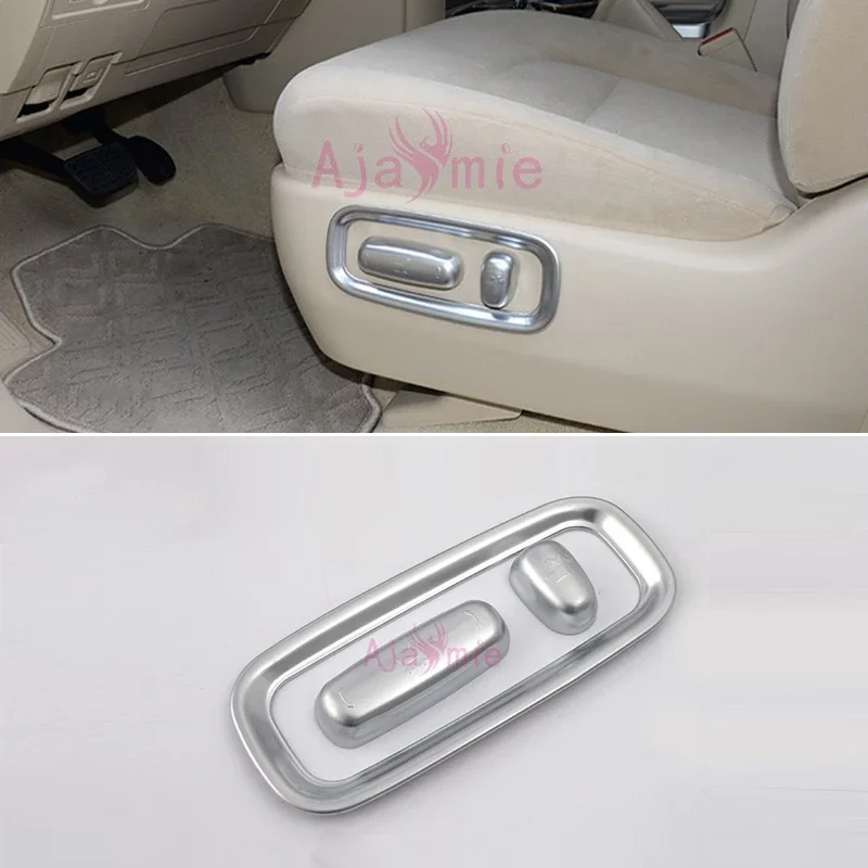 

Крышка кнопки регулировки внутреннего сиденья для Toyota Land Cruiser 200 2016 2017 2018, накладки на панель, хромированные аксессуары для стайлинга автомобилей