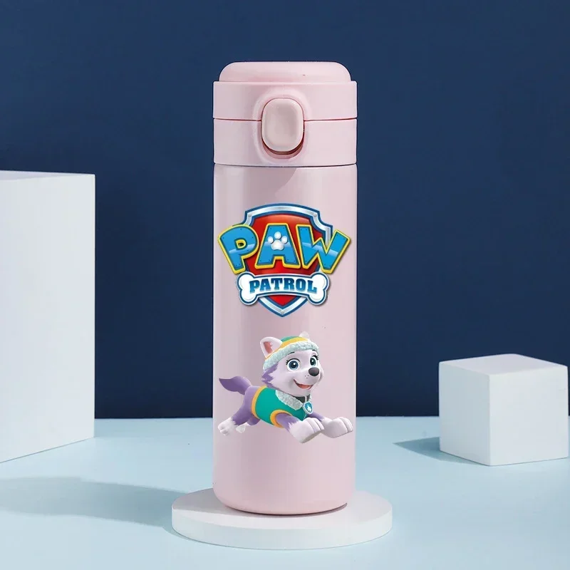 Taza Termo de la patrulla canina para niños, vaso de agua portátil de acero inoxidable 420 con diseño de dibujos animados Kawaii, ideal para regalo, 304 ML