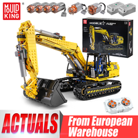 MOULD KING 13112 Technical Car Toys The MOC-2513 APP&RC Motorized Excavator Model Building Blocks Bricks Kids Christmas Gift