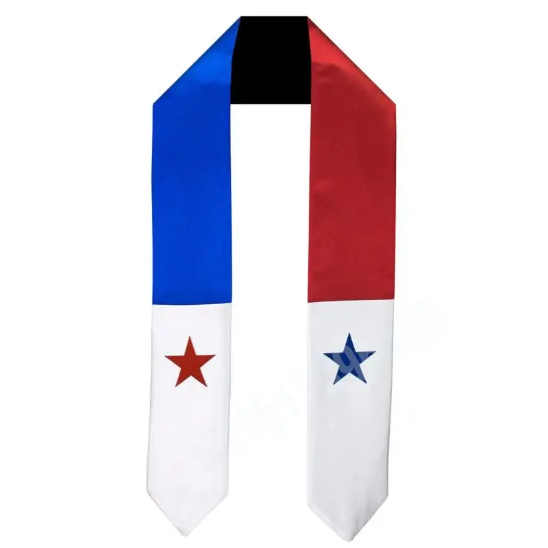 

Panama Flag Scarf Top Print Graduation Sash Stole International Study Abroad Adult Unisex Party Accessory