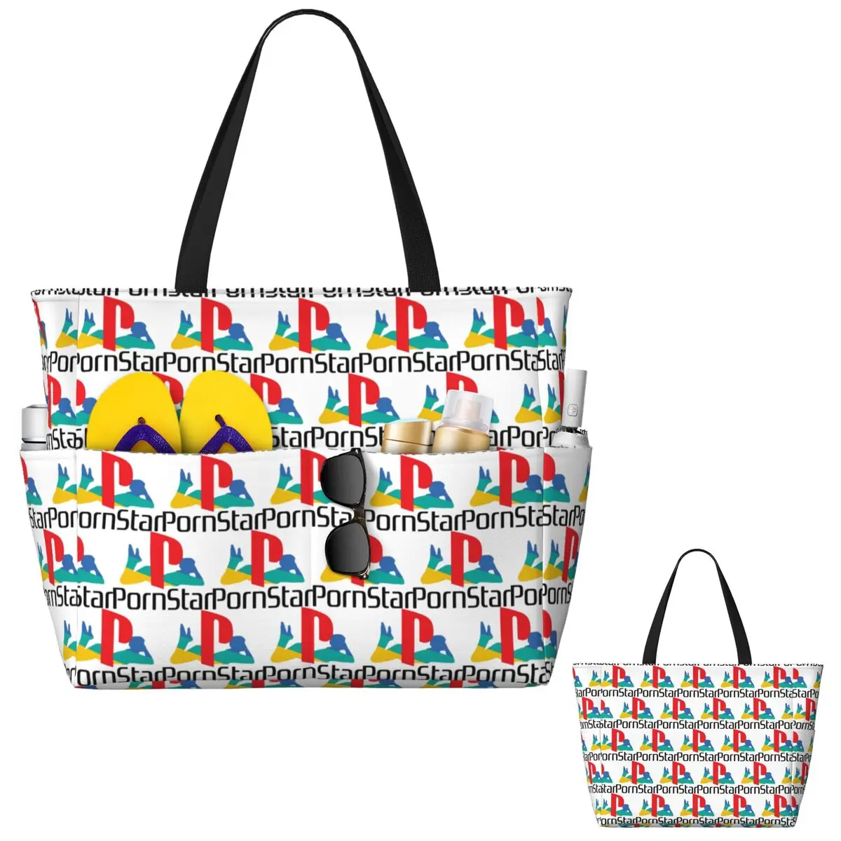 Ps Pron Star Borsa tote da spiaggia bianca Sport Palestra Yoga Borsone Borsa tote grande Borsa da viaggio da donna Borsa da fitness