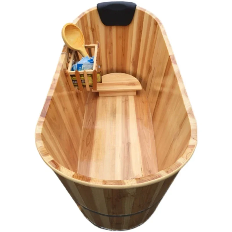 

Cube Portable Bathtub Adult Spa Buckets Bath Basin Seat Portable Sauna Indoor Wooden Barrel Spa Bathroom Products