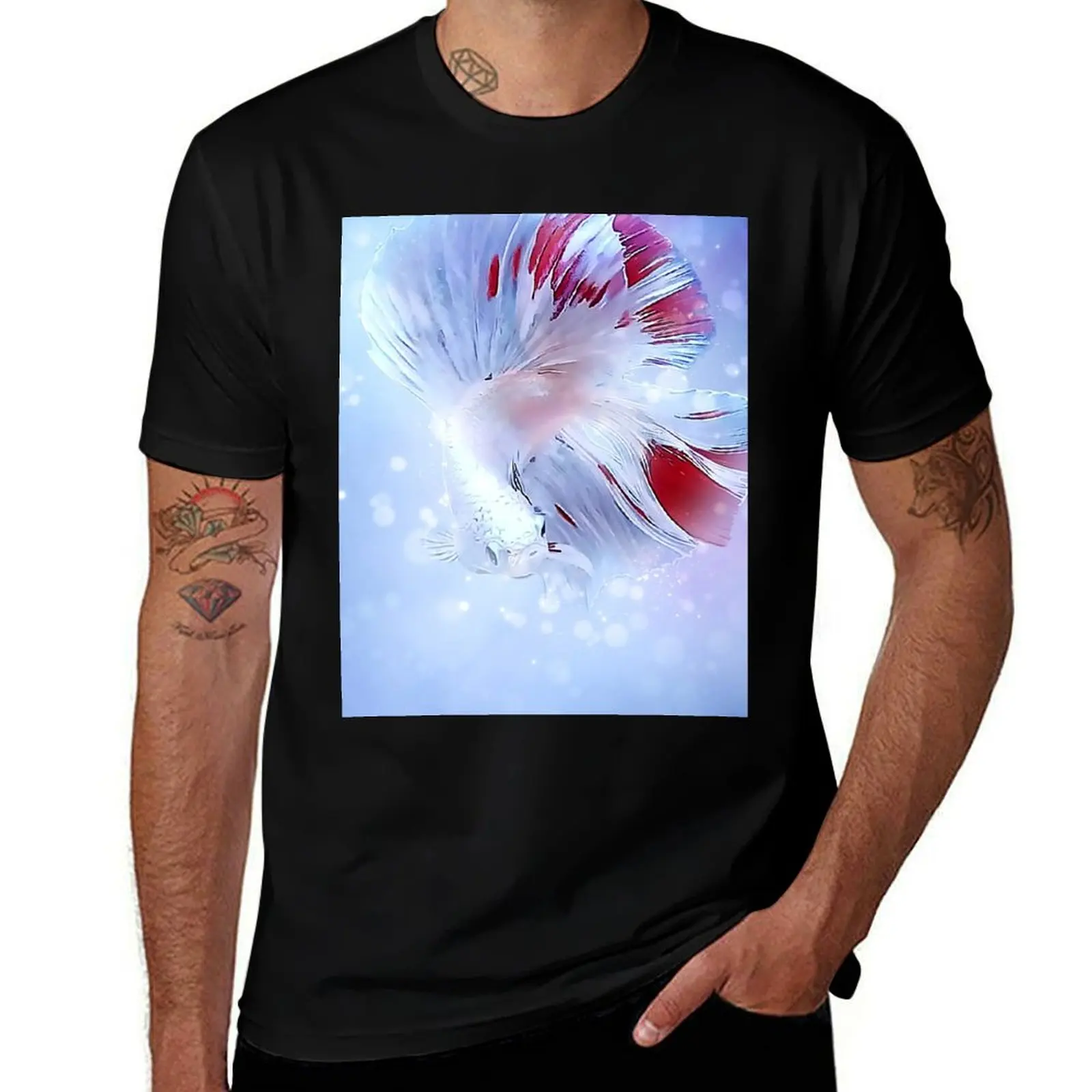 

Betta Fish Flower T-Shirt cotton t shirt pack cotton t shirts high quality