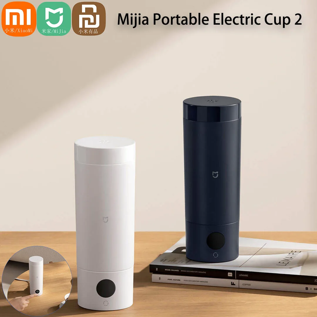 

Умный портативный электрический нагревательный стакан Xiaomi Mijia, 2-температурный светодиодный термос, чашка для кипячения из нержавеющей стали 316, чайник для путешествий