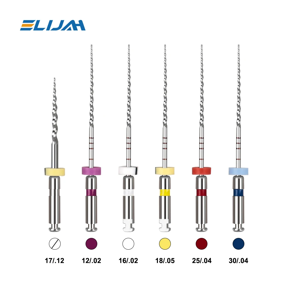 

6PCS Dental File Nickel Titanium Heat Activated Root Canal Endodontic Rotary Files 12/25/31mm Dentistry Materials For Endo Motor