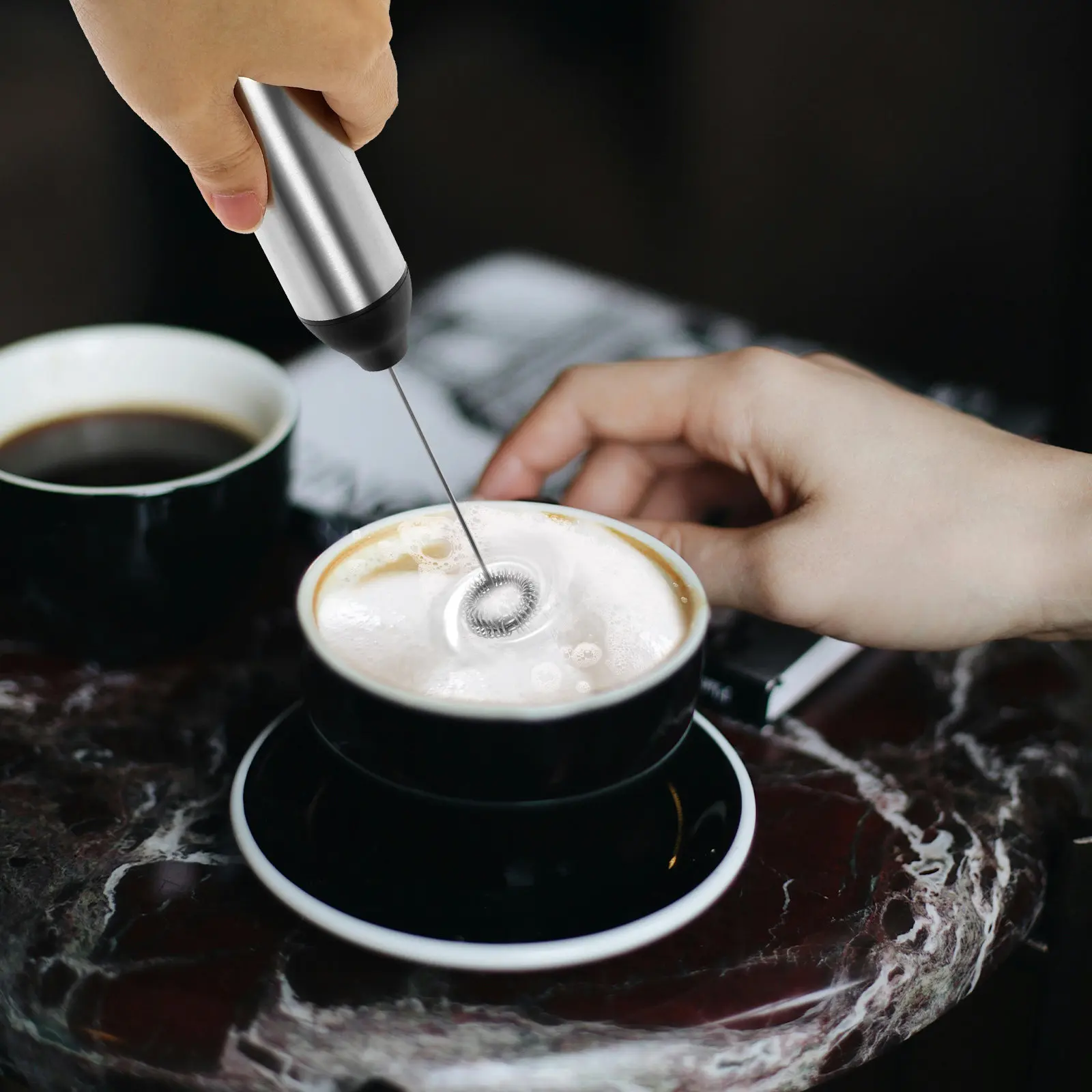 

1Pcs Rechargeable Milk Frother Handheld Electric Coffee Latte Cappuccino Maker Creamy Foam Mixer Easy Carry Portable