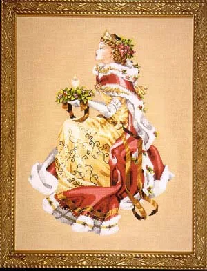 67-MD78 Christmas Queen Counted  11CT 14CT 18CT 28CT  Light Coffee Aida Cross Stitch Embroidery Needlework Sets Home Decor