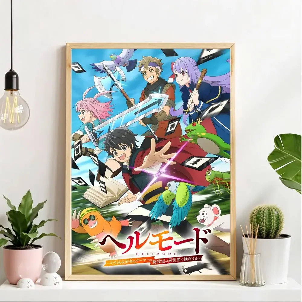 Hell Mode The Hardcore Gamer Dominates in Another World with Garbage Balancing Poster Home Wall Decor for Living Room Bedroom