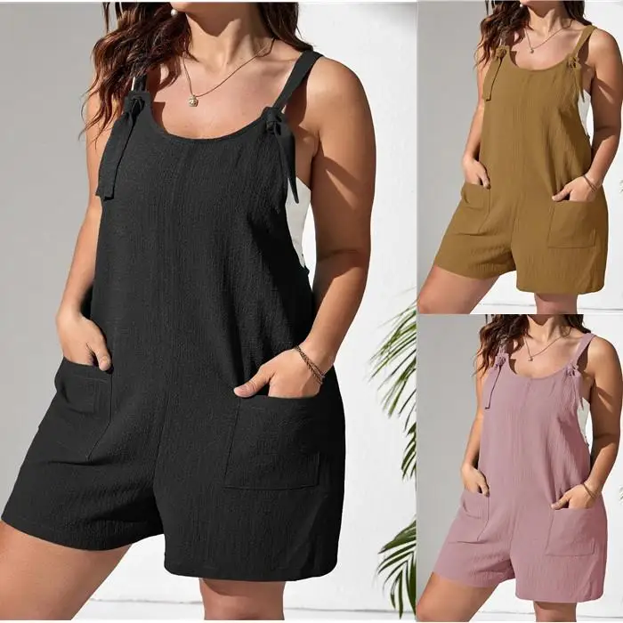 

plus Size Women's Csole ket Vest Jumpsuit Commute Sle Long Pants Polyester Fiber Spring Season mid Waist Design