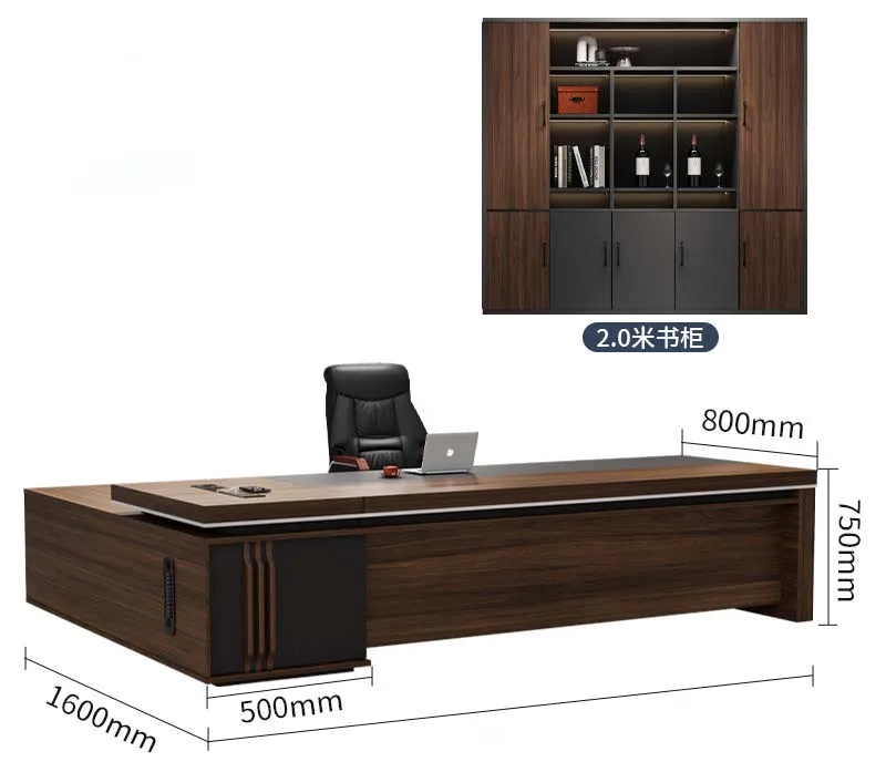 

L-shaped executive desk furniture design new modern luxury CEO desk
