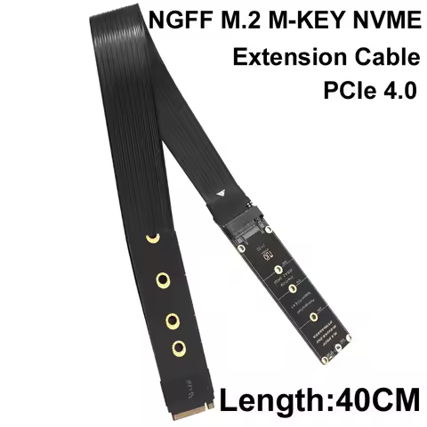 40CM NGFF M.2 Key E M.2 NVME Key M PCIe 4.0 Extension Cable ATA Converter Board Adapter Riser Cable Support 2230 2242 2260 2280
