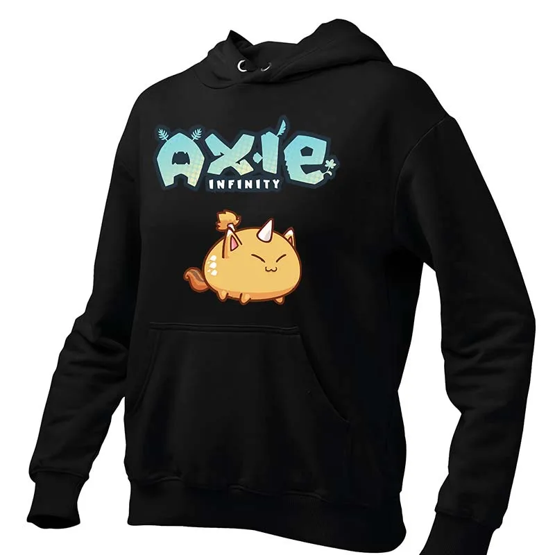 Axie Infinity Nft Crypto Fleece Hoodie AXS Ethereum-based Cryptocurrency Video Game Essential Sweatshirt Tops