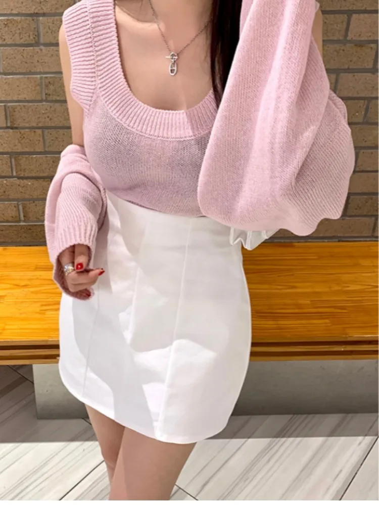 

High Waist ort Skirt Women's Casual Slimming Fit Bodycon Skirt Trendy Anti-Light Walking Pants Spring 2025 China Made