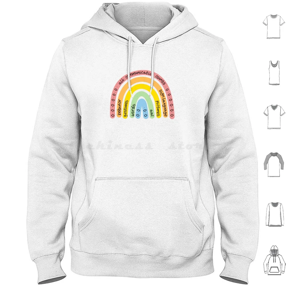 All Communication Counts Hoodie Cotton Long Sleeve Communication Voice Speech Therapy Speech Slp Slpa Speech Language