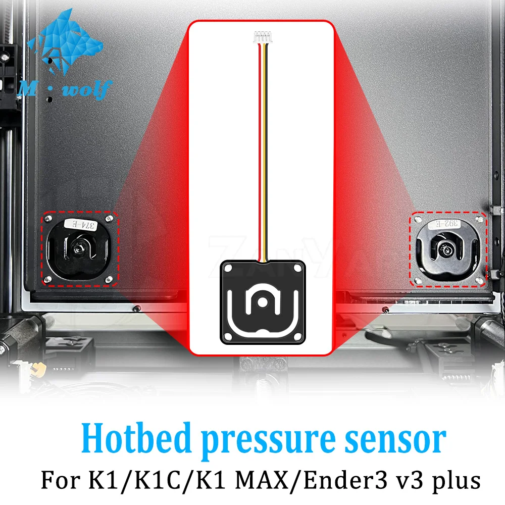 For K1/K1C/K1 MAX/Ender 3 V3 Plus micro hotbed Pressure Sensors Strain Gauge 34x34mm 3D printer accessories
