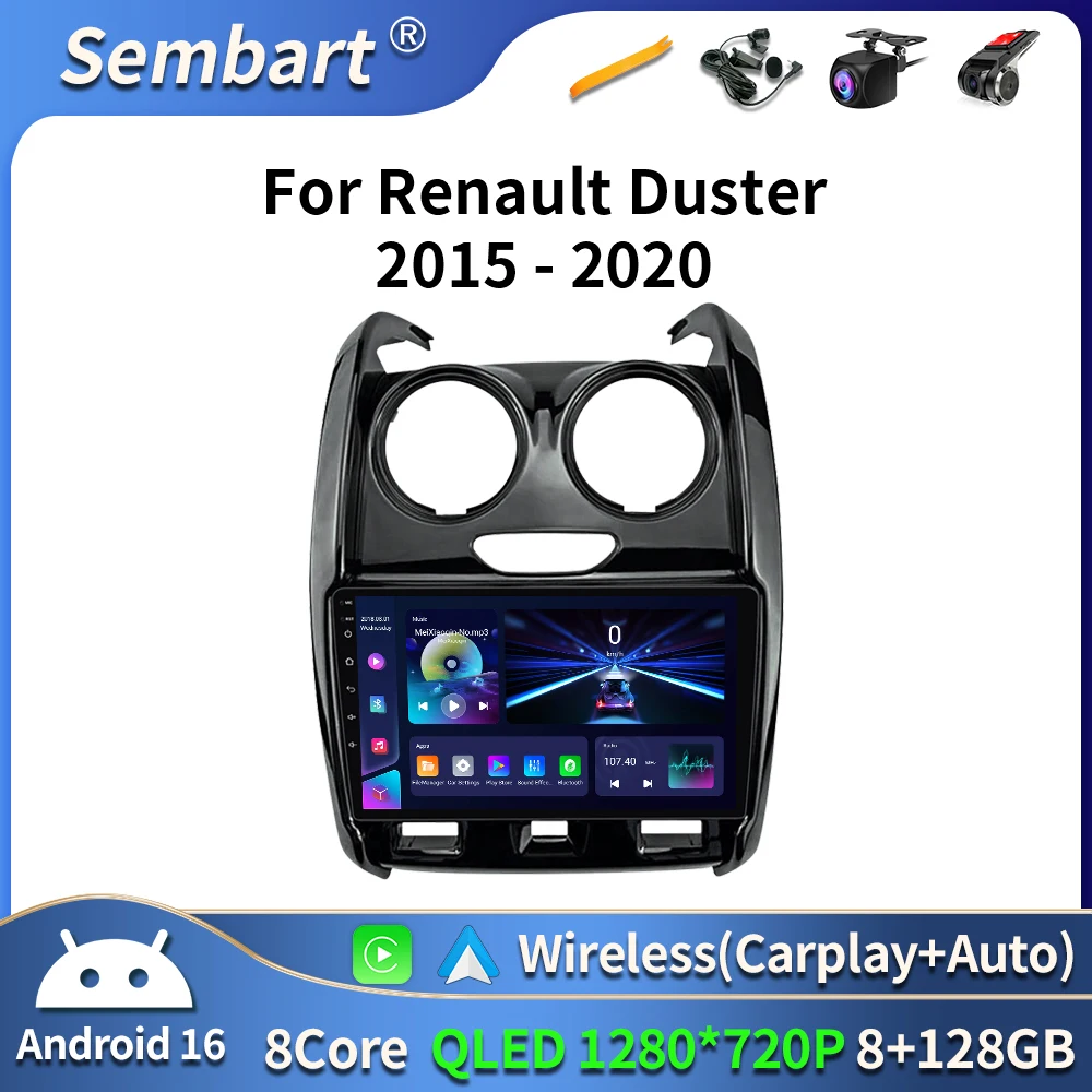 Android 16 for Renault Duster 2015-2020 LADA Largus 2021 Car Radio Multimedia Video Player GPS Carplay Auto Autoradio Stereo