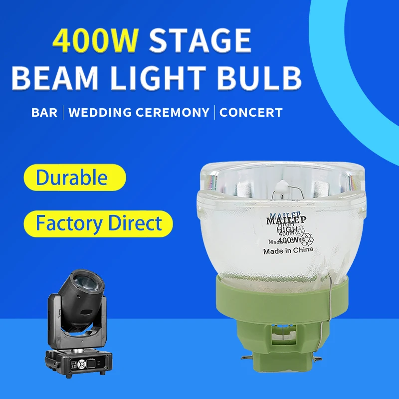 19R 400W mailep Moving Beam Light Bare Bulb Replacement for mailepu Platinum Stage Lamp Moving Head Light Beam Spot for DJ Disco