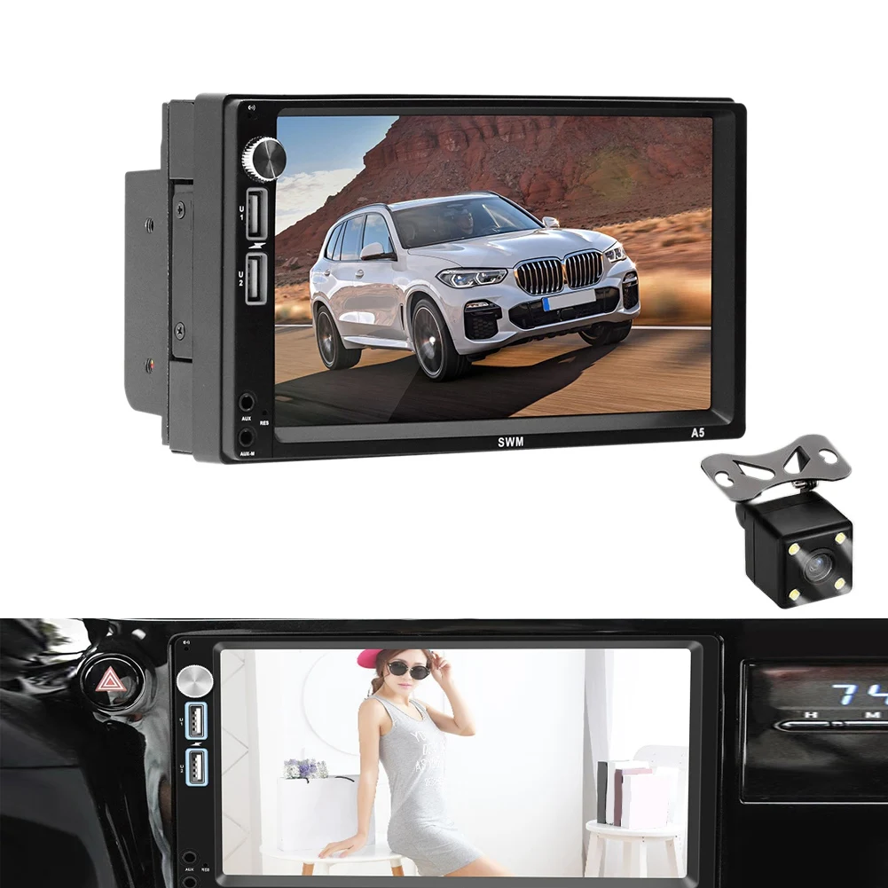 

7 Inch Android 8.1 Car Player 2Din MP5 GPS Stereo Receiver Driving Recorder Navigator Fm Radio Wifi Bluetooth 4.0 Head Unit