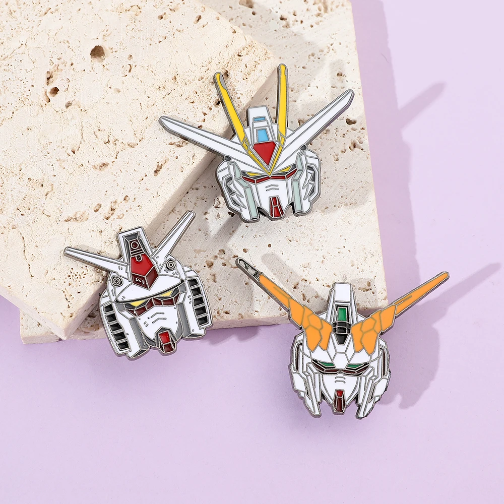 Sci-Fi Mecha Roboter-Kopf Emaille-Pins, mechanische Figuren-Dekorationsabzeichen für Jeansjacken, Rucksäcke, Hüte, Sammlerstücke, Schmuckgeschenk – Detail 3