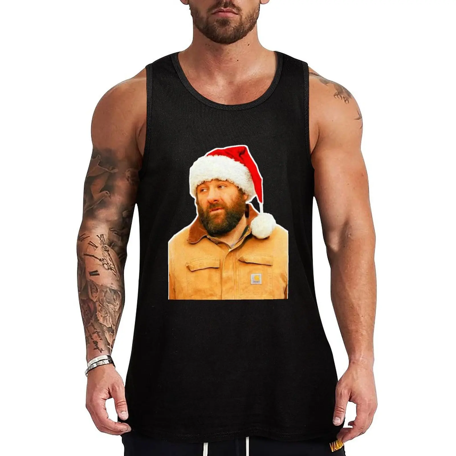 

Tony soprano merry Christmas Tank Top mens gym clothes sleeveless Clothing