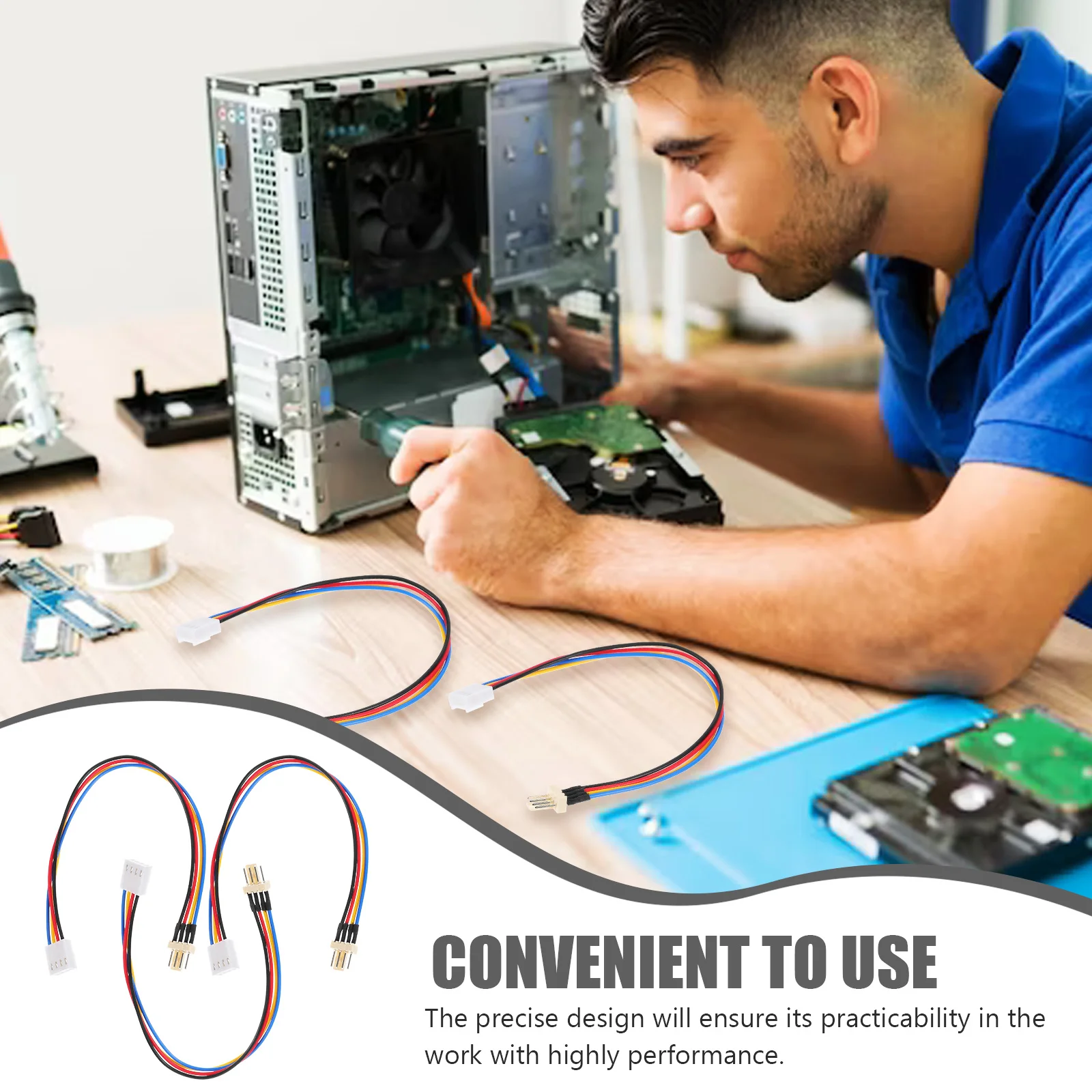 

3Pcs Fan Extension Cable Pc Cooling Fan Splitter Connector Adapter Cable for Easy Installation Durability Computer Use